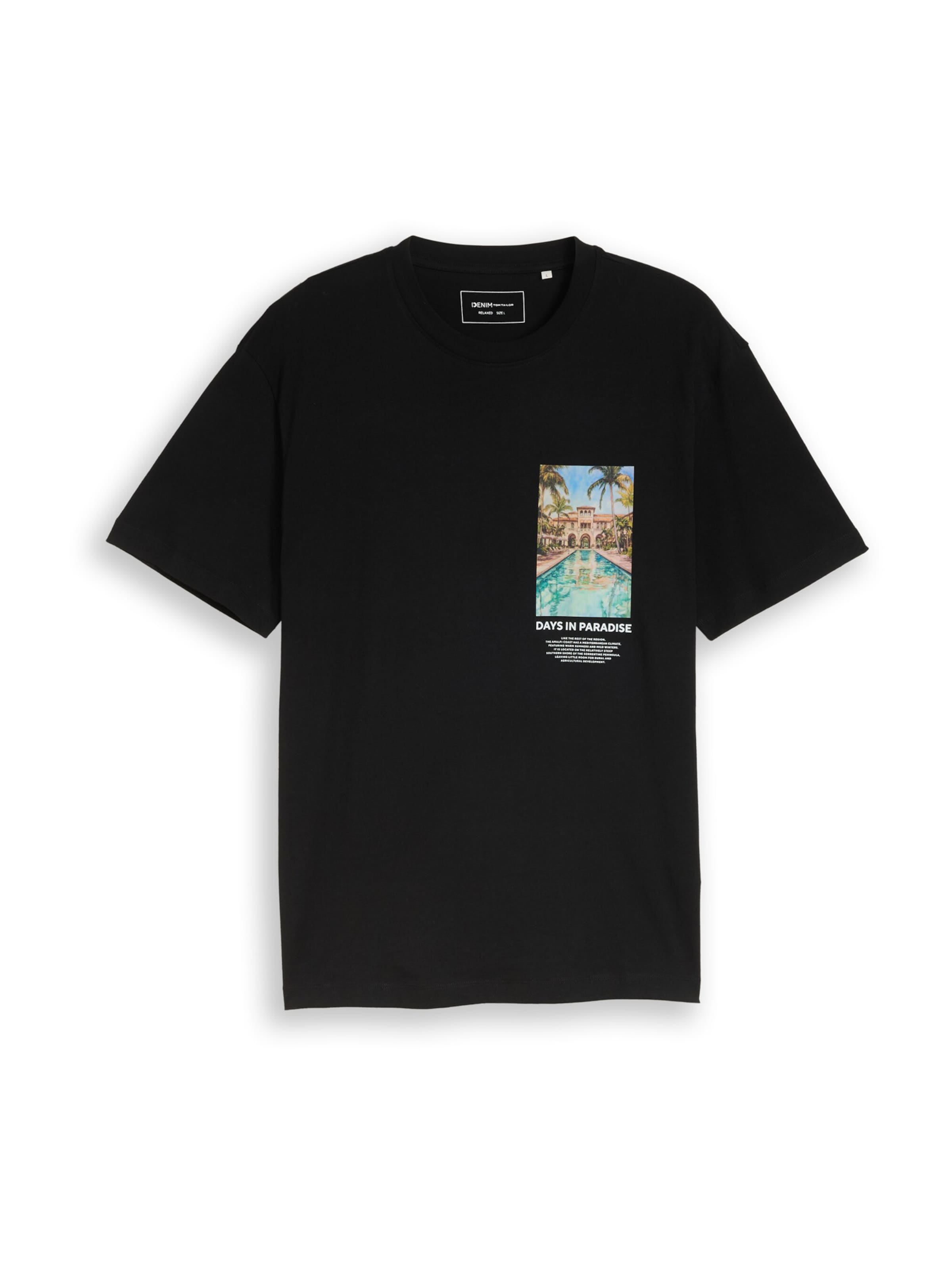 TOM TAILOR DENIM Shirt in Black: front