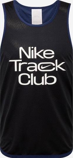 NIKE T-Shirt fonctionnel 'TRACK CLUB' en bleu foncé / noir / blanc, Vue avec produit