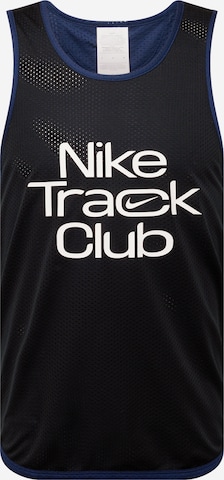 NIKE Λειτουργικό μπλουζάκι 'TRACK CLUB' σε μαύρο: μπροστά