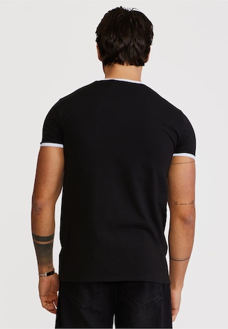 SikSilk Koszulka 'Ringer' w kolorze czarny