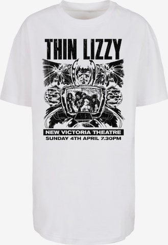 Maglia extra large 'Thin Lizzy - New Victoria Theatre' di Merchcode in bianco: frontale