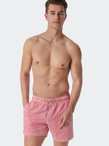 SCHIESSER Badeshorts ' Aqua Saltwater ' in Rot