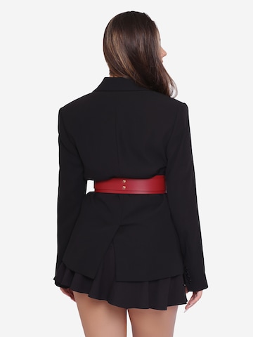 Haute Cuir Bælte 'Double Buckle' i rød