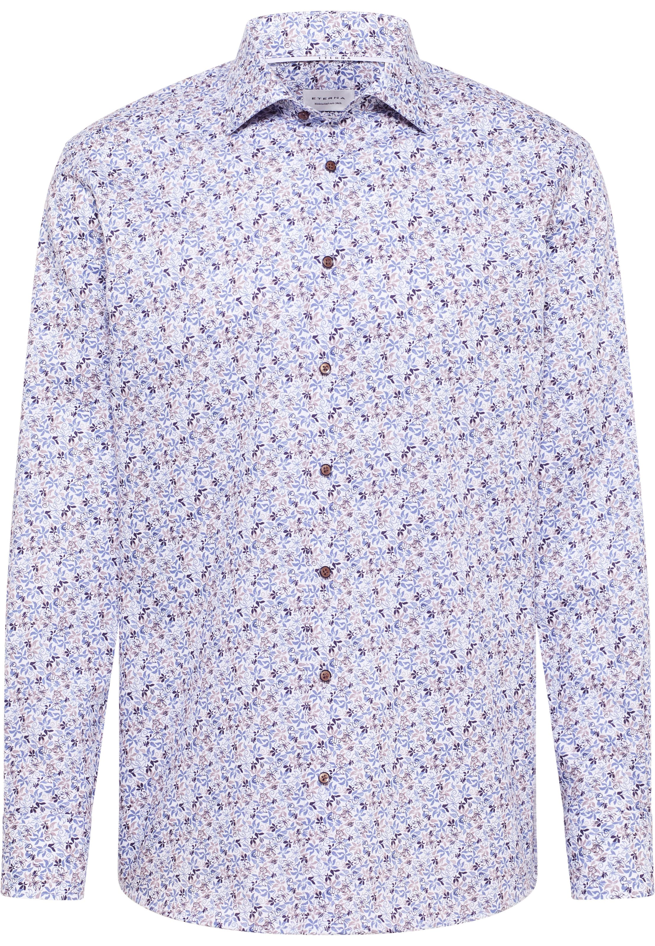 ETERNA Regular Fit Hemd in Blau: Vorderseite