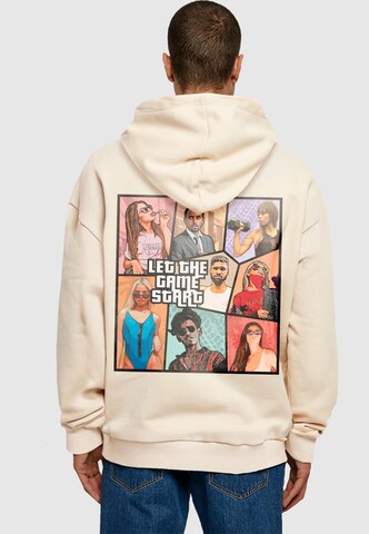 Merchcode Sweatshirt 'Grand Collage' in Beige: voorkant