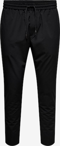 Pantaloni 'Linus' di Only & Sons in nero: frontale