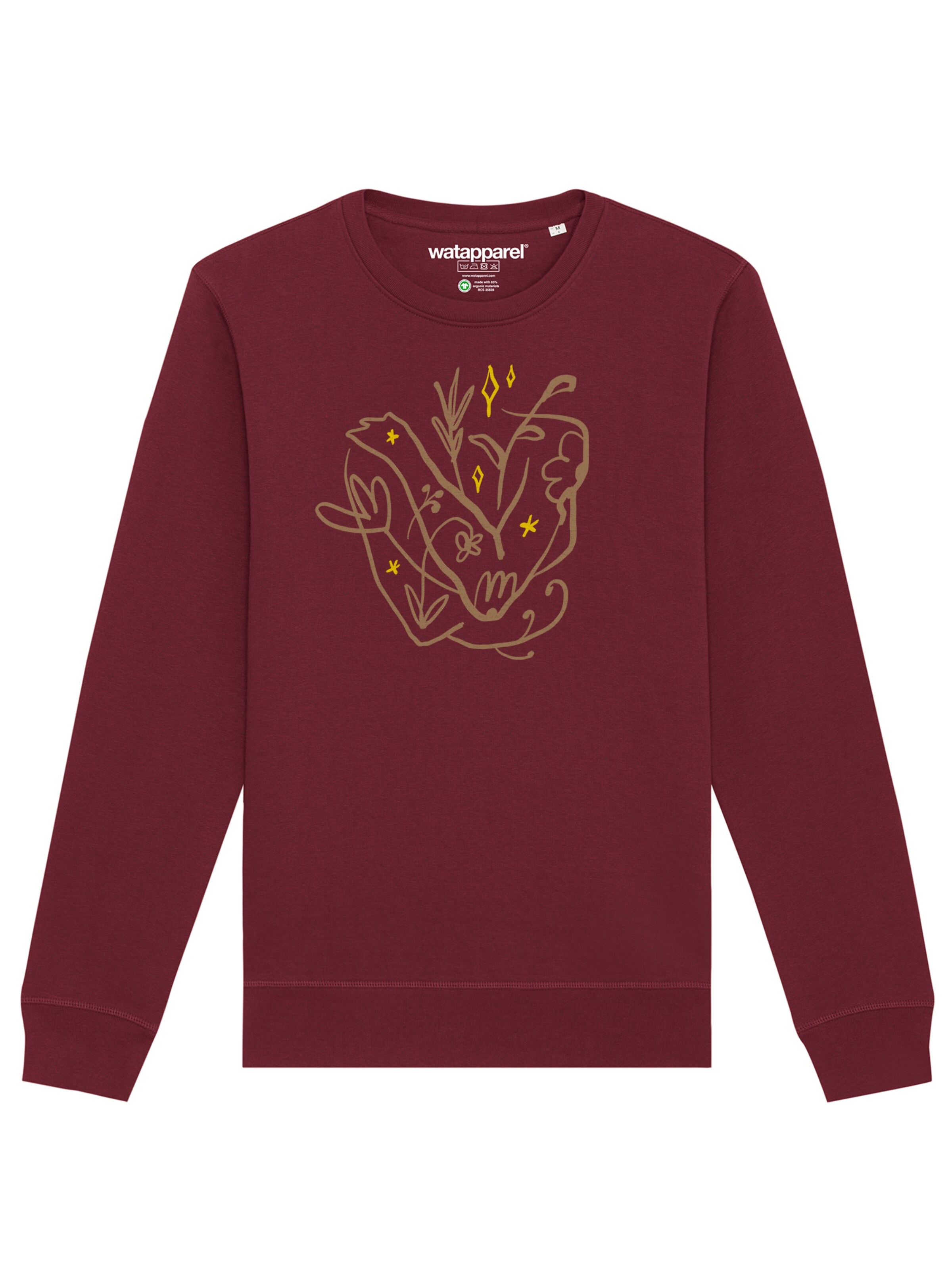 Sweat-shirt 'Self Love' Watapparel en rouge : devant