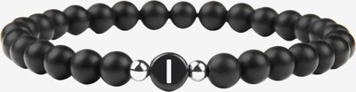 GOOD.designs Buchstabenarmband 'I' in schwarz / silber, Produktansicht
