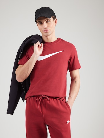 Nike Sportswear Shirt 'Swoosh' in Rood: voorkant