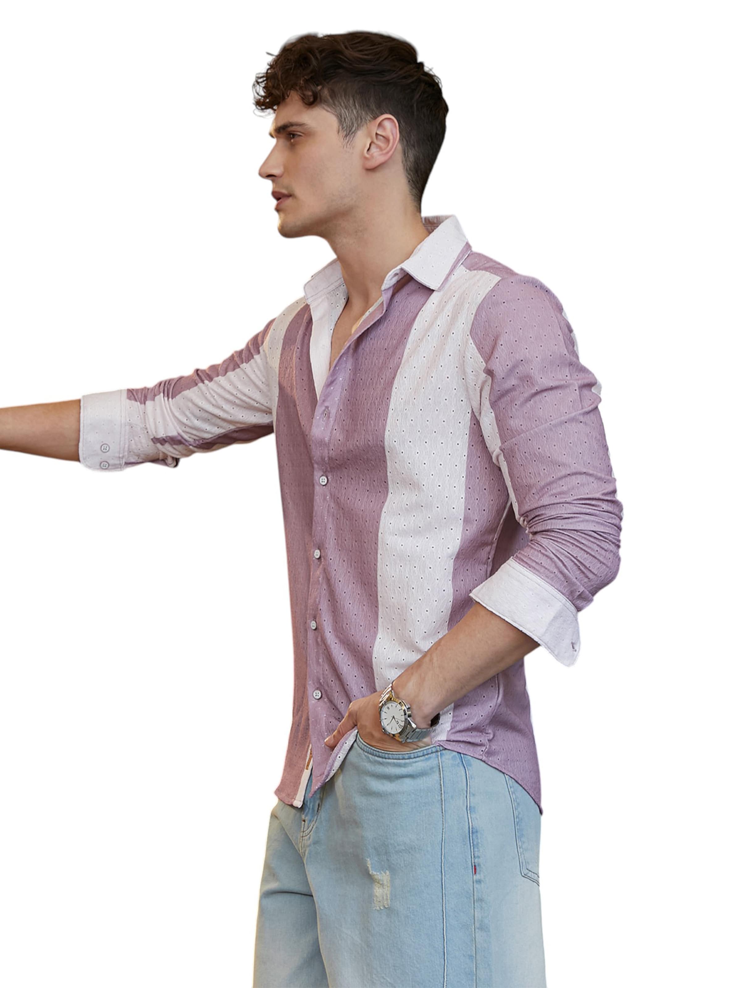 Campus Sutra Средняя посадка Рубашка 'Sasha' в Лиловый