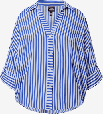 Ulla Popken Bluse in Blau: Vorderseite