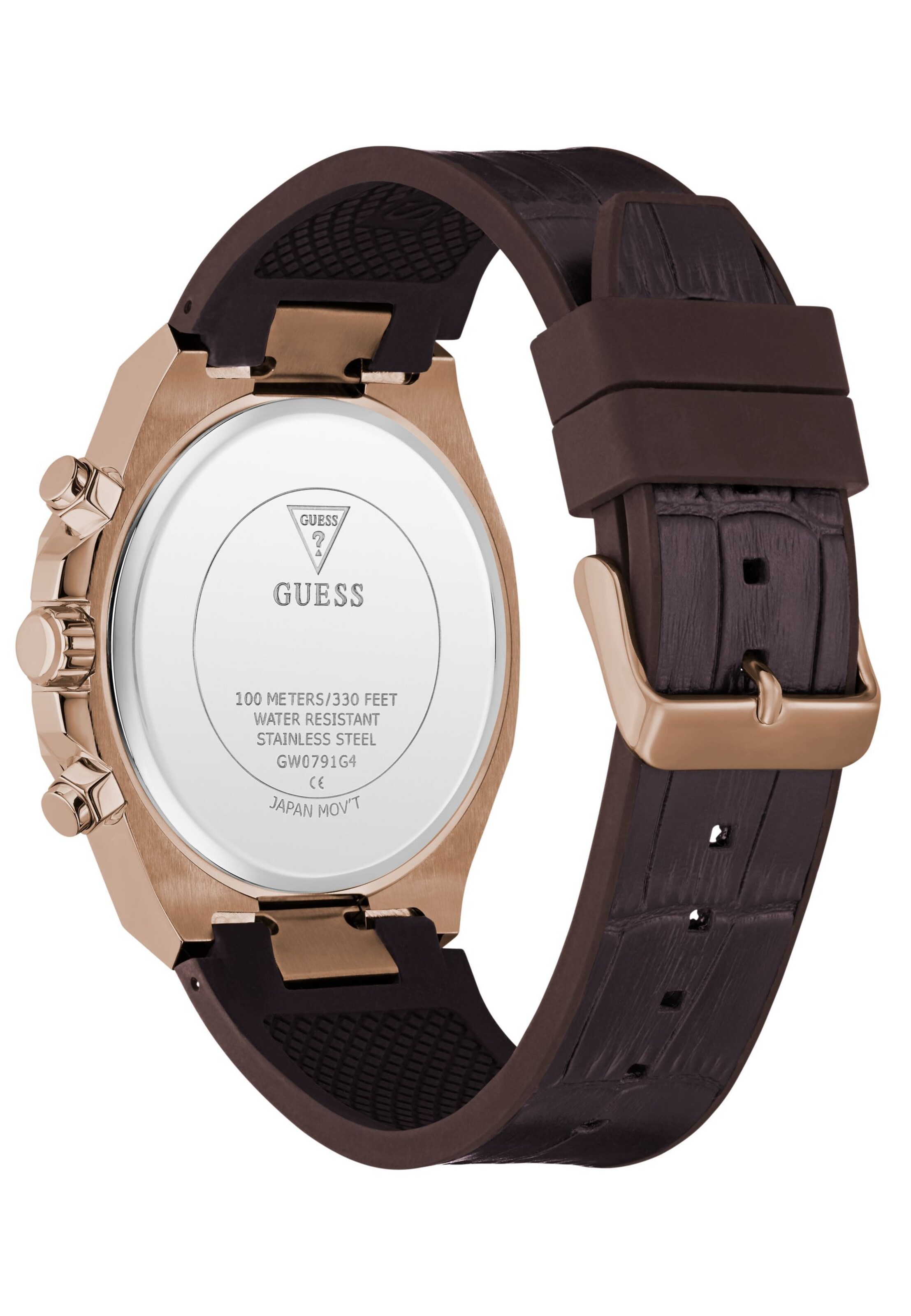 GUESS Analog watch 'EQUITY' in Brown