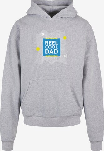 Sweat-shirt 'Fathers Day - Reel cool dad' Merchcode en gris : devant