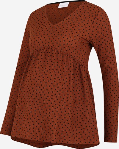 MAMALICIOUS Shirt 'Nille' in de kleur Bruin / Zwart, Productweergave