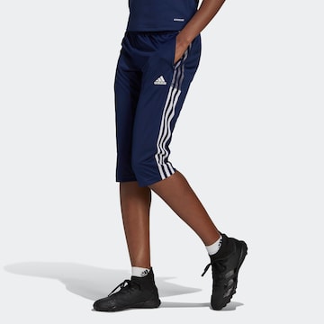 ADIDAS SPORTSWEAR Slim fit Workout Pants 'Tiro 21' in Blue: front