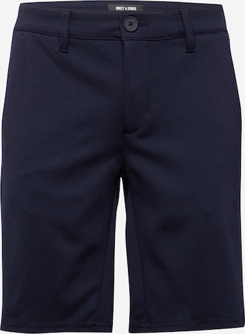 Only & Sons Regular Chino Pants 'THOR' in Blue: front