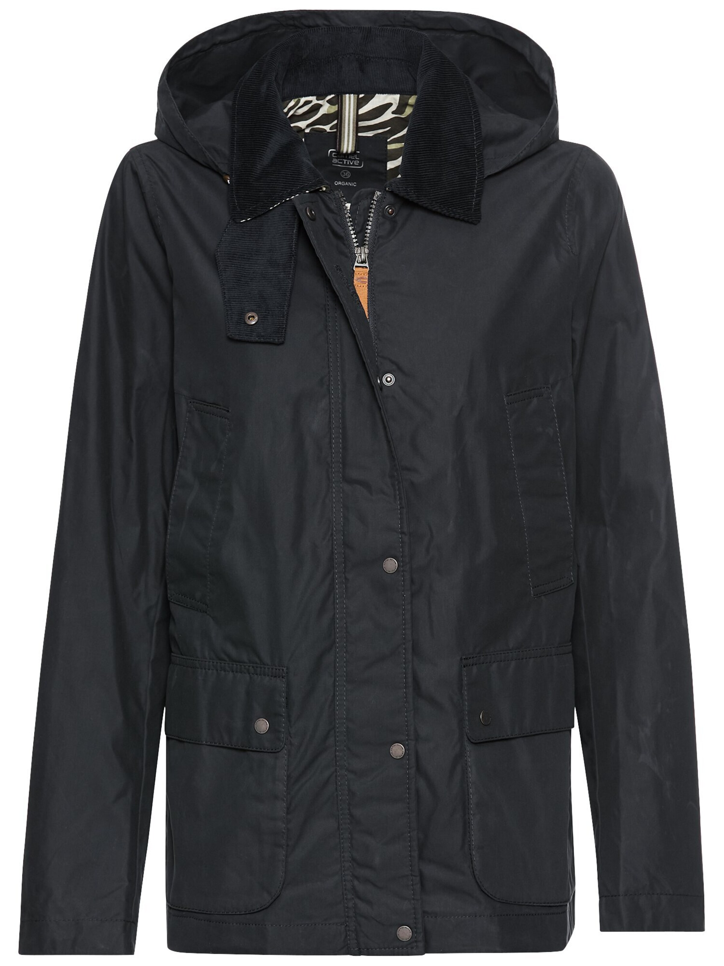 CAMEL ACTIVE Fieldjacket mit Cordkragen in Blau: Vorderseite