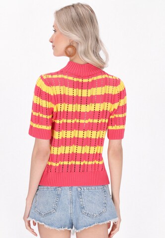 Pull-over 'Boho' IZIA en jaune