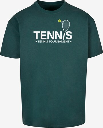 T-Shirt 'Tennis Racket' Merchcode en vert : devant