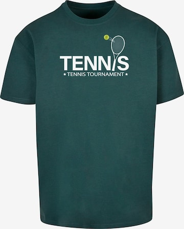 Merchcode Shirt 'Tennis Racket' in Groen: voorkant