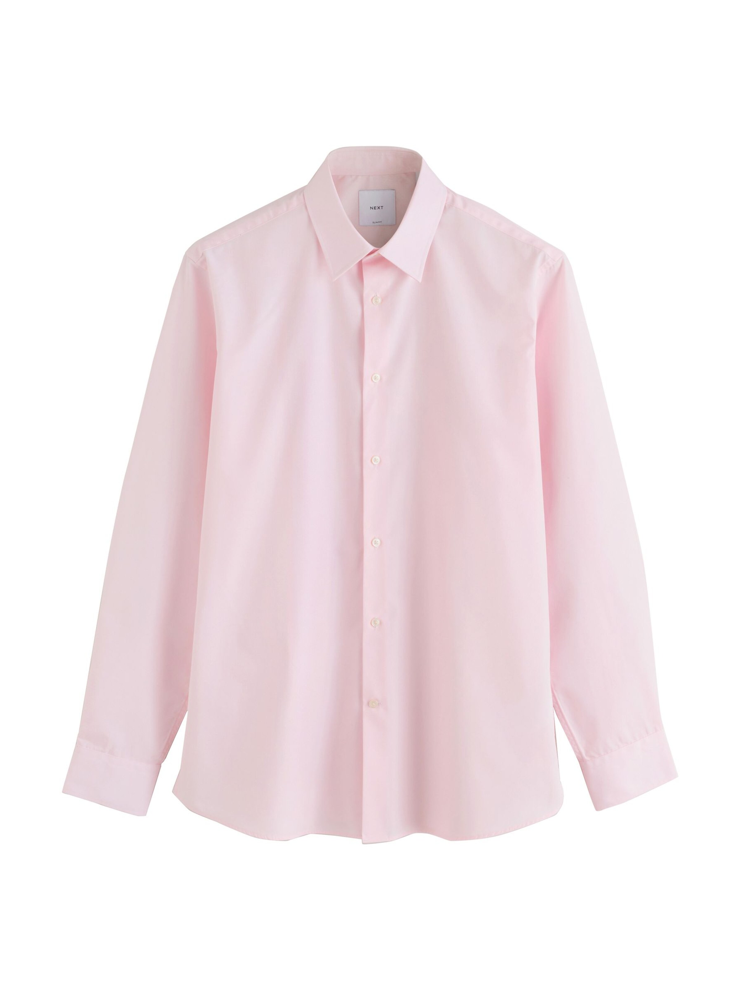 Next Slim fit Button Up Shirt in Pink: front