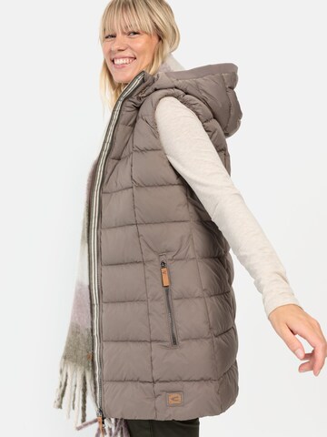 CAMEL ACTIVE Lange Weste mit Kapuze in Braun