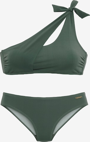 BRUNO BANANI Bygelfri Bikini i grön: framsida