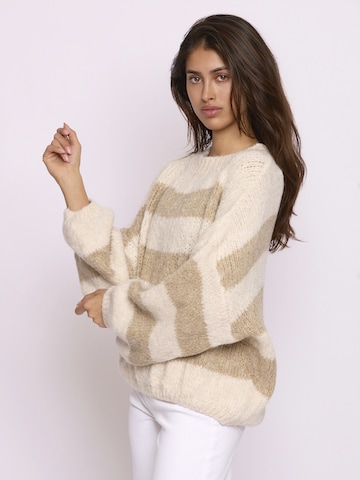 Lilavie Strickpullover ' Alesaa ' in Beige
