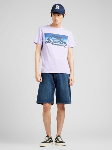 Superdry T-Shirt in Lila