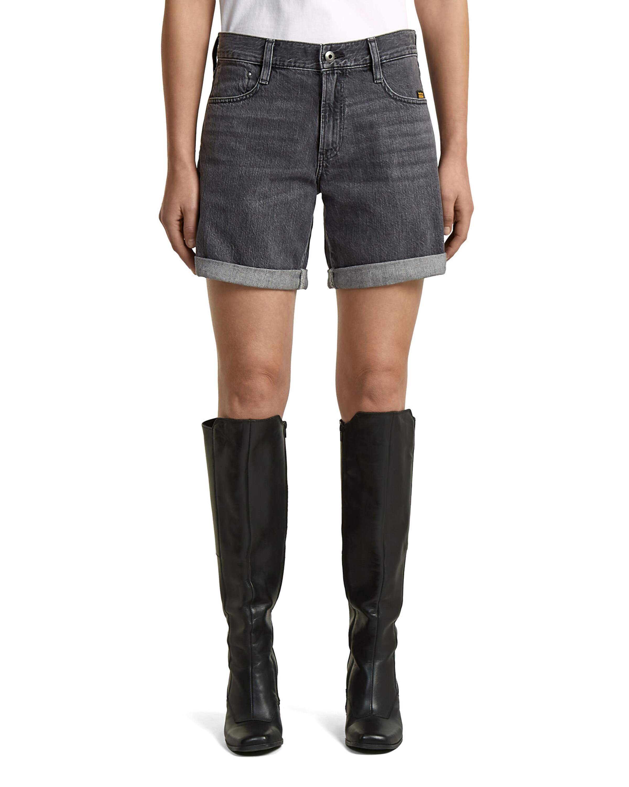 G-STAR Loose fit Trousers 'Judee Shorts' in Grey: front