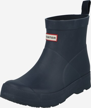 HUNTER Rubber Boots in Blue: front