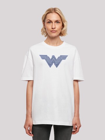 T-shirt oversize 'DC Comics Wonder Woman' F4NT4STIC en blanc : devant