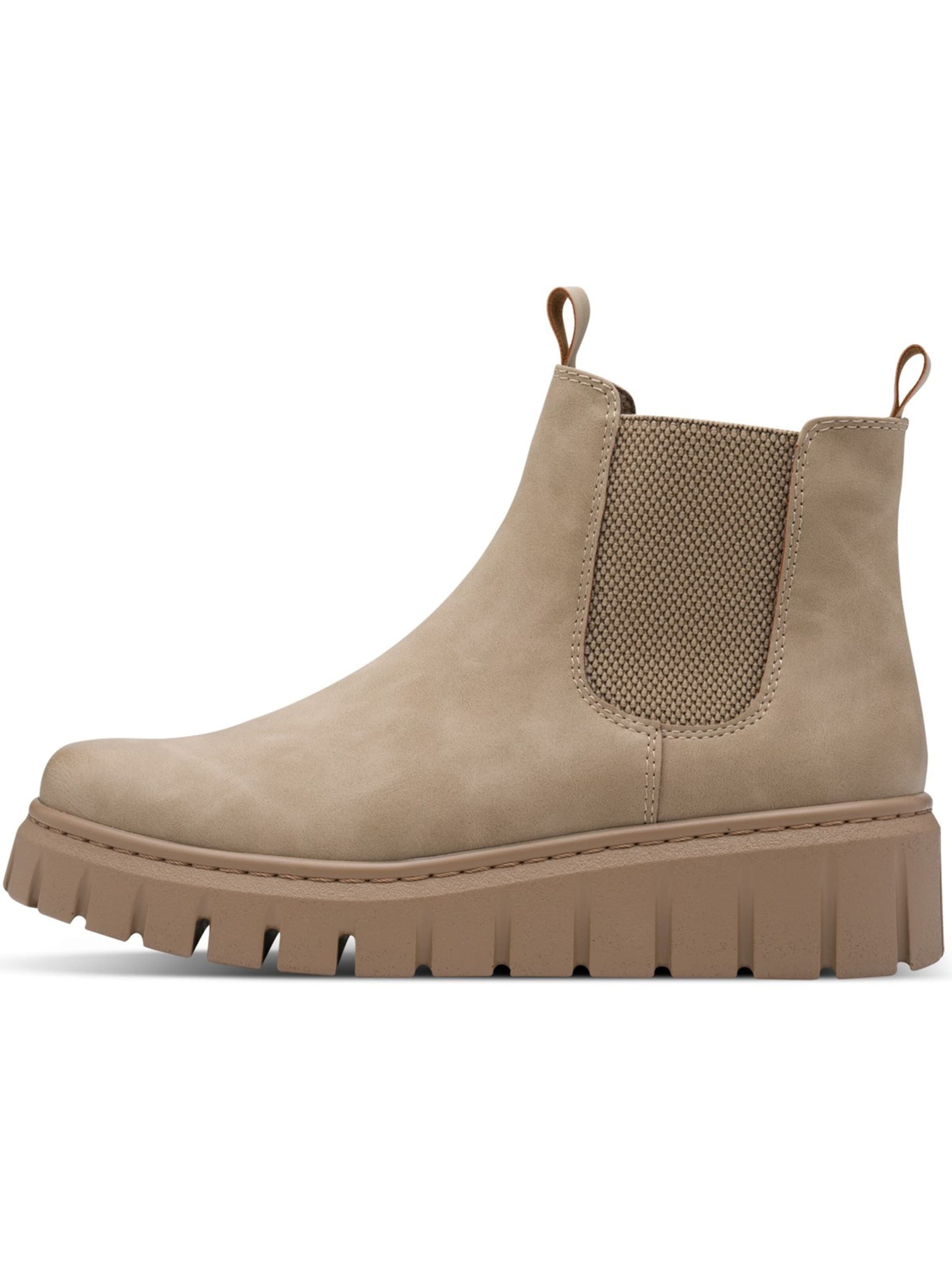 MARCO TOZZI Chelsea Boots 'Marco Tozzi Marco Tozzi Damen Stiefelette  taupe' in Grey: front