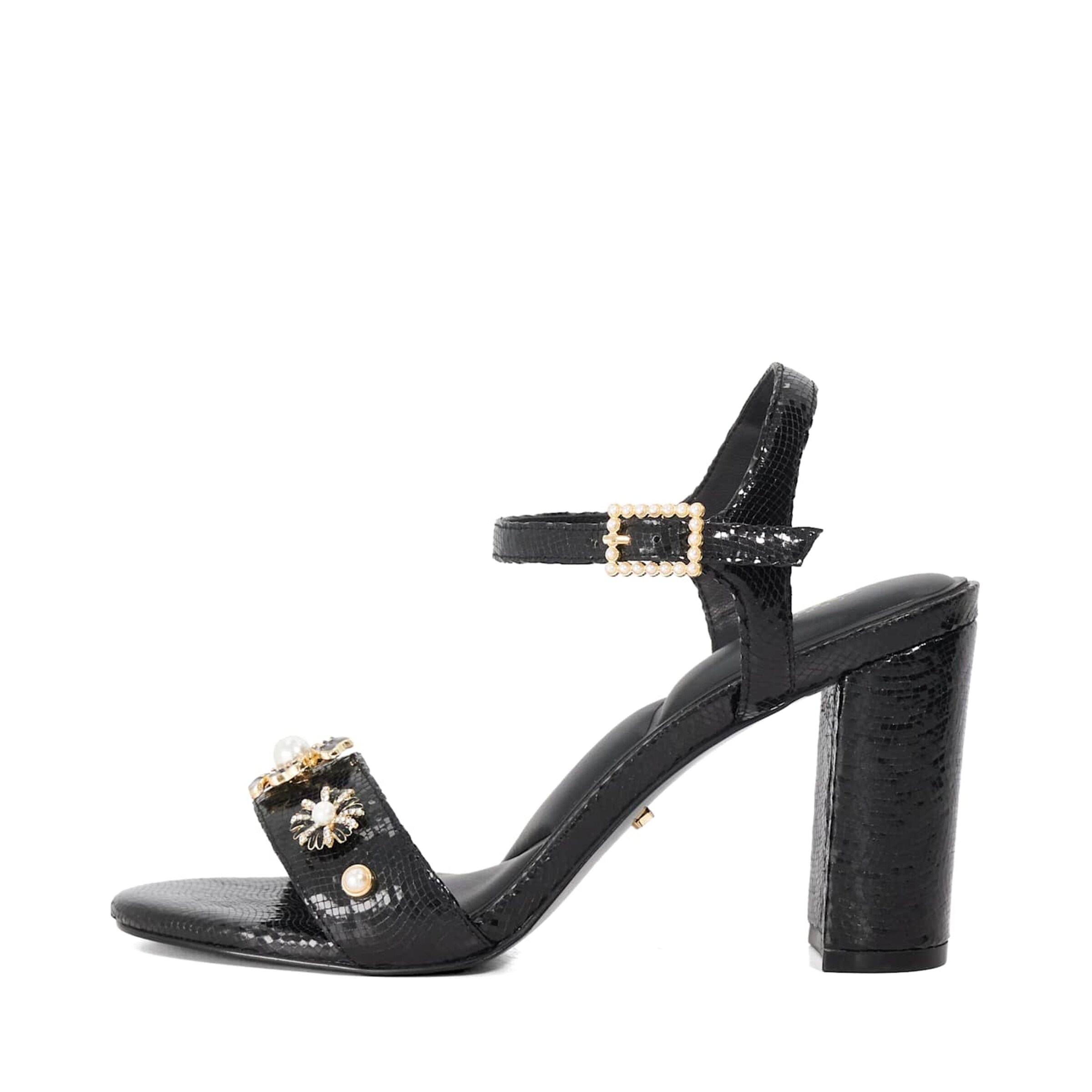 Dune LONDON Riemensandale 'Mention' in Schwarz