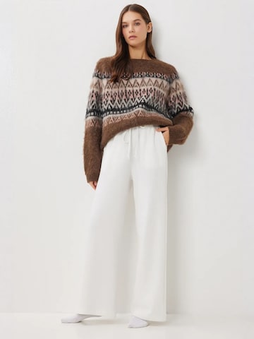 Wide leg Pantaloni 'Hose' di Happiness İstanbul in beige: frontale