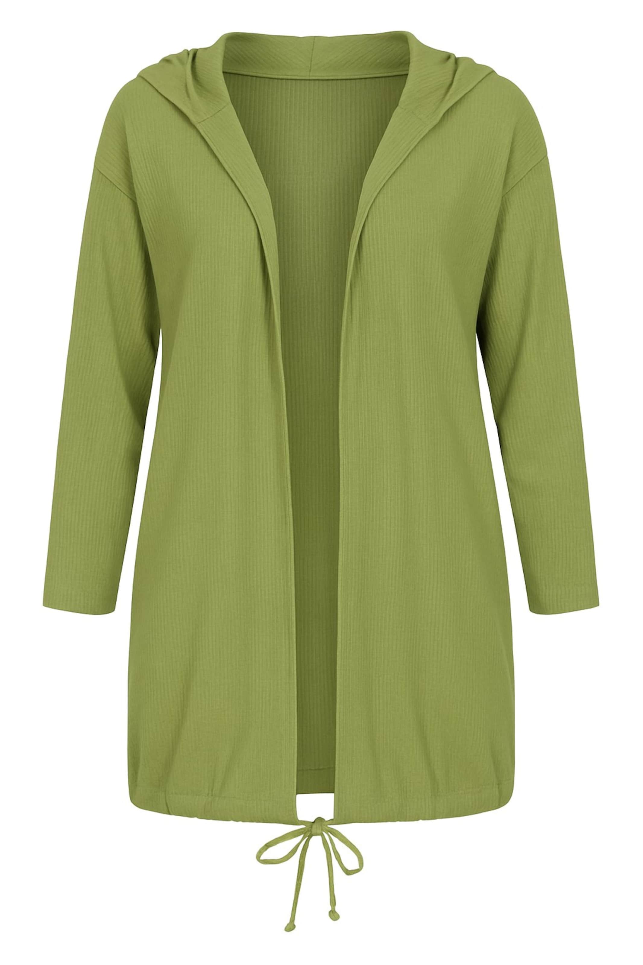 Manteau en tricot Stil Diva en vert : devant
