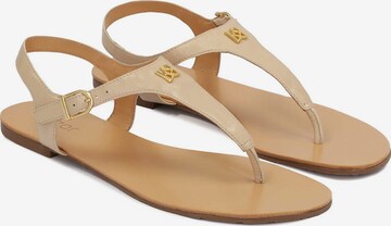 Kazar T-bar sandals in Beige