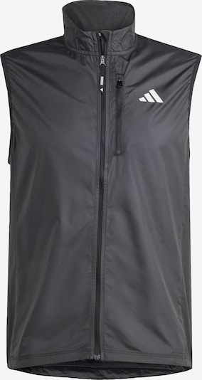 ADIDAS PERFORMANCE Sportbodywarmer 'Own the Run' in de kleur Grijs / Wit, Productweergave