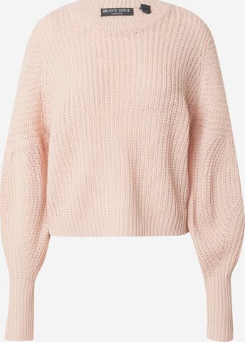 BRAVE SOUL Sweater in Pink: front
