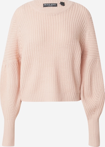 Pull-over BRAVE SOUL en rose : devant