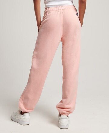 Superdry Tapered Broek 'Essential' in Roze