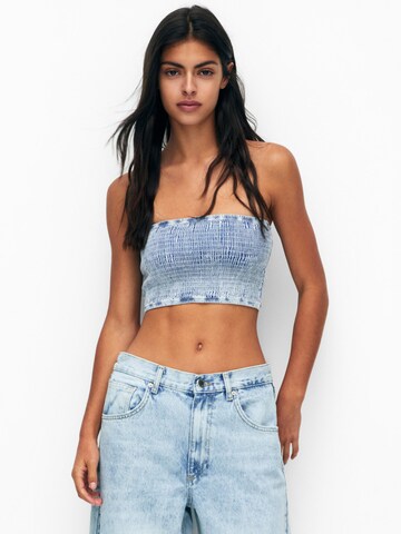 Haut Pull&Bear en bleu : devant