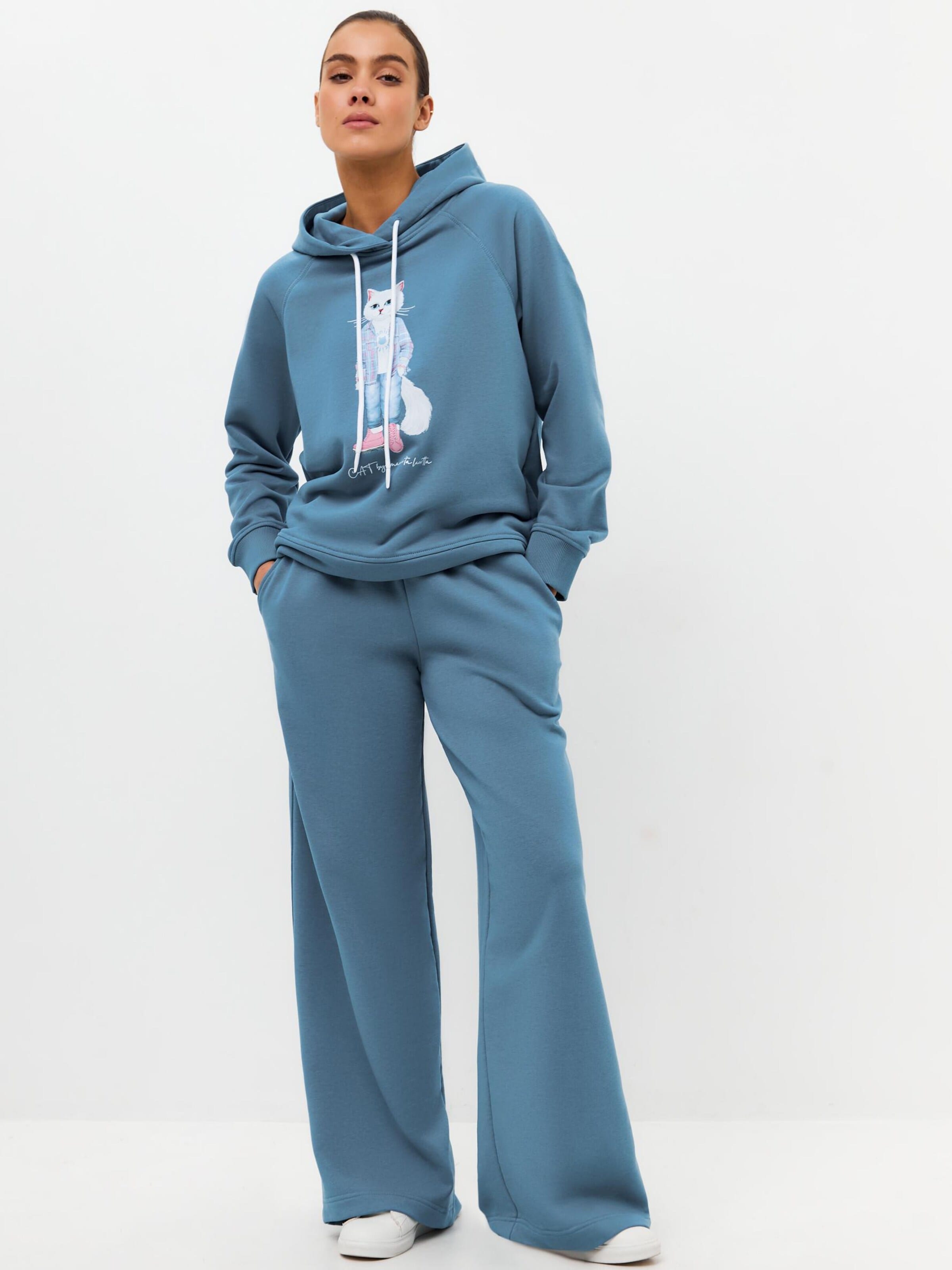 Cat e Lolette Regular Pants 'Palazzo Trousers' in Blue