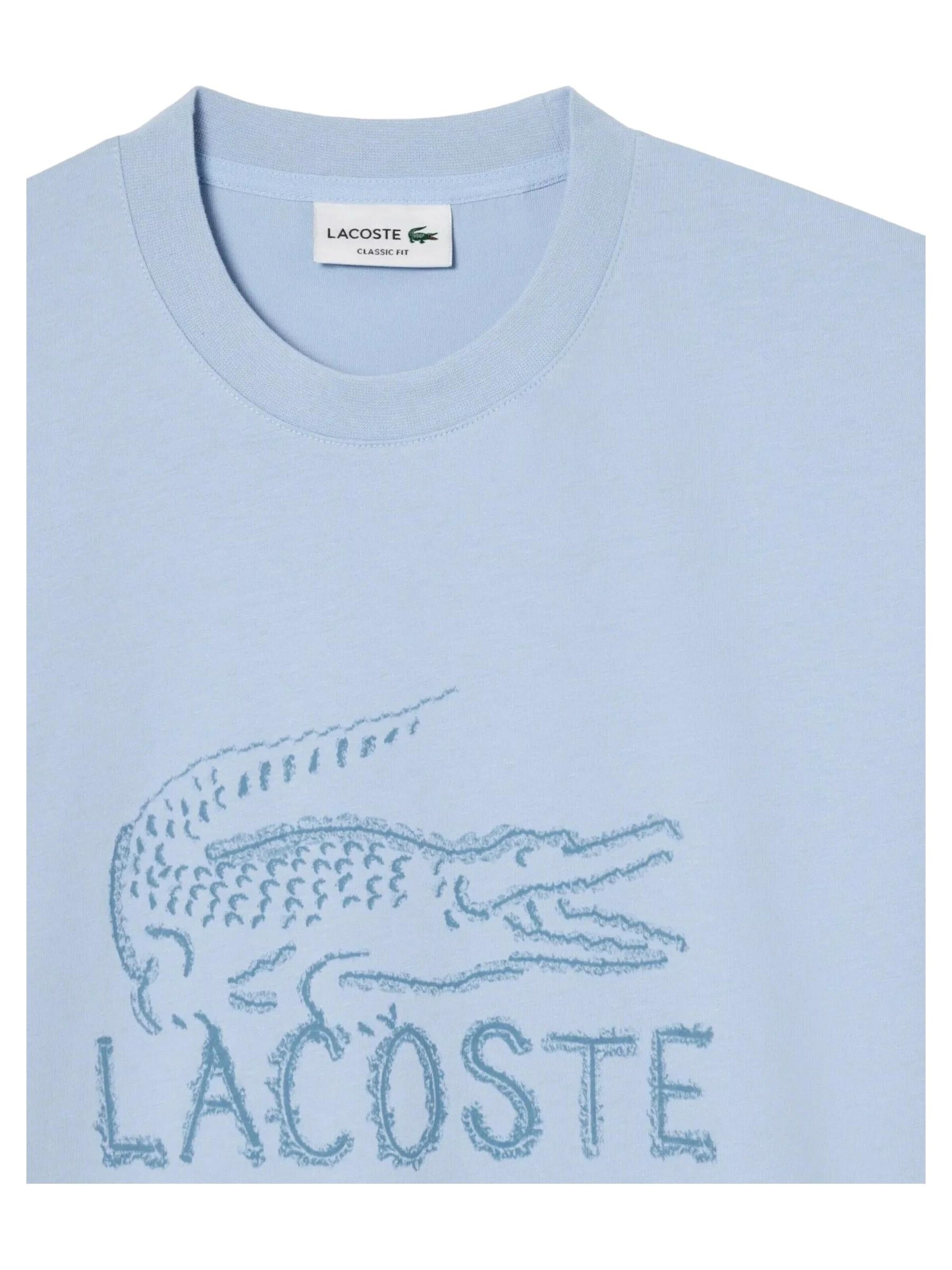 LACOSTE Paita 'Camiseta lacoste celeste silouette lgoo tee' värissä sininen