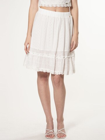 Jupe 'Broderie' Influencer en blanc : devant
