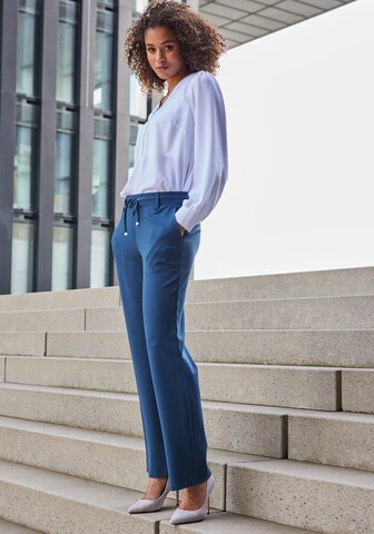 LASCANA - regular Pantalón en azul