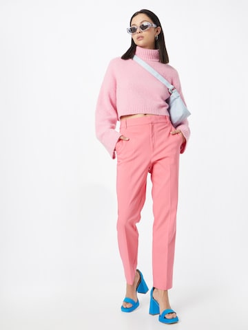 InWear Regular Trousers with creases 'Zella' in Pink
