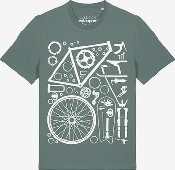 T-Shirt 'Fahrradteile' Watapparel en vert : devant