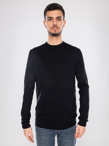 Pull-over 'Onswyler Life Reg 14 LS Crewknit Noos Black' Only & Sons en noir