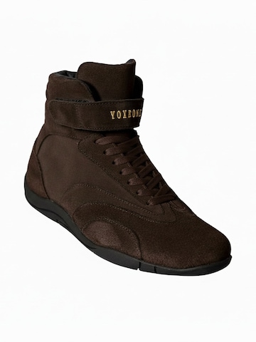 Yoxeone - Zapatillas deportivas altas 'Pat' en marrón: frente